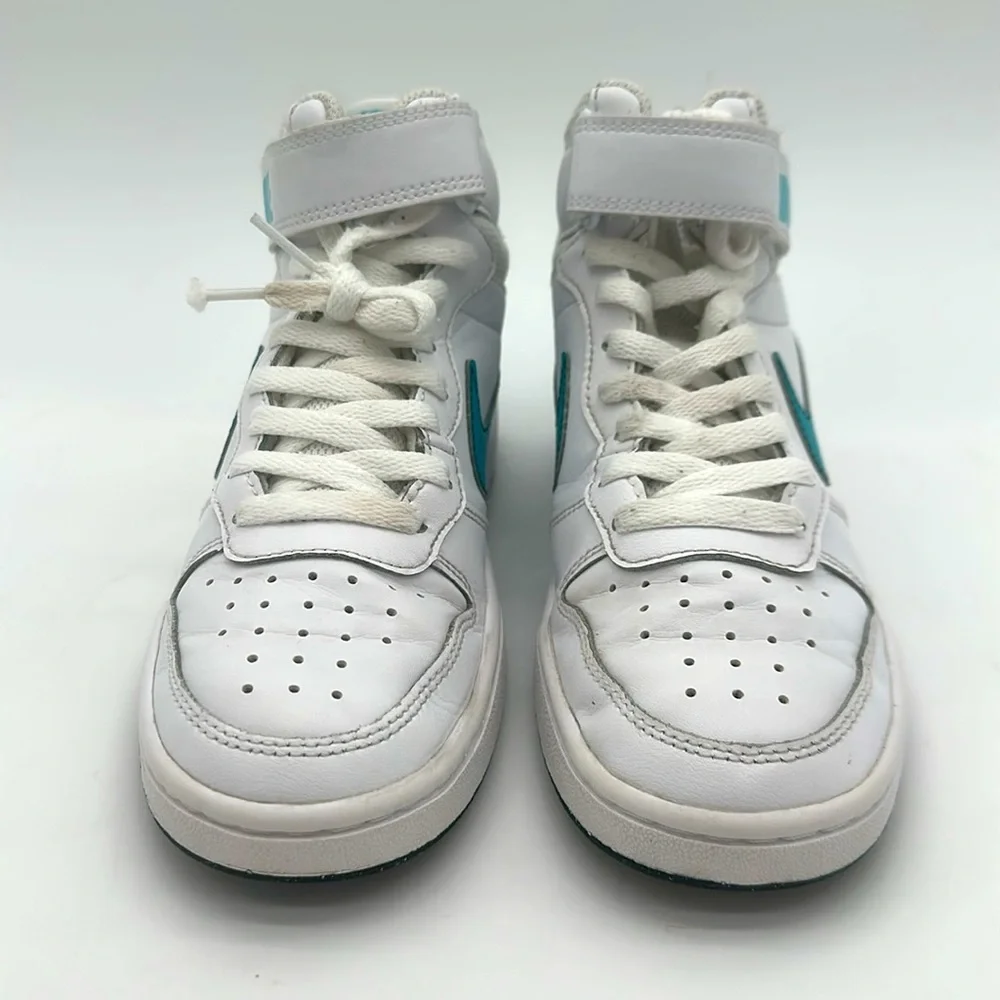 Nike Court Borough Mid 2 GS CD7782-117 Sneaker Kids 3.5 Y White Leather Shoes